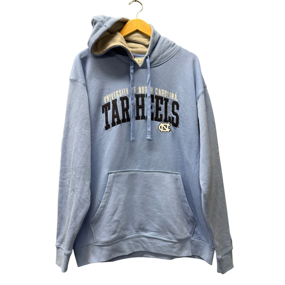 North Carolina Tar Heels Hoodie Mens Large Blue Pullover‎ Collegiate Comfy